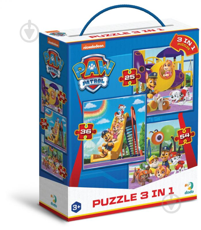 Пазли DoDo 3 в 1 Paw Patrol. Ігровий майданчик на 25, 36, 54 елементи 200578 - фото 1 Пазли DoDo 3 в 1 Paw Patrol. Ігровий майданчик на 25, 36, 54 елементи 200578 - фото 1