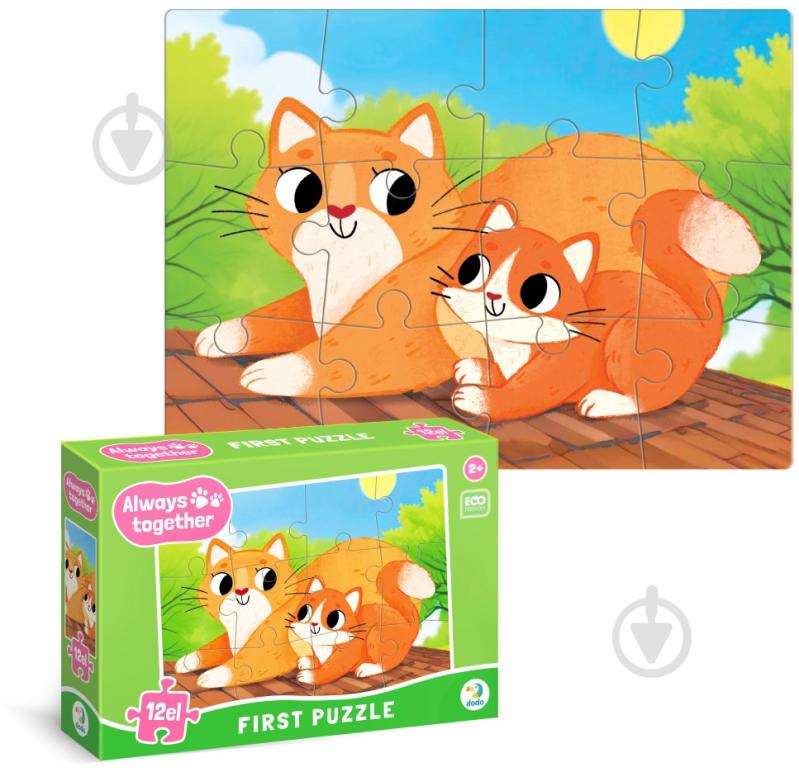 Пазл DoDo Завжди разом. Котики, 12 елементів 300632 - фото 2