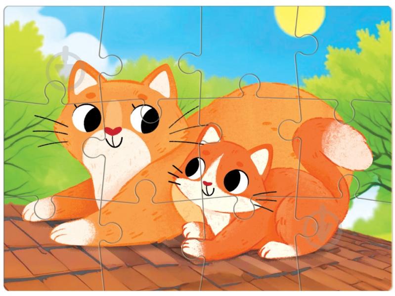 Пазл DoDo Завжди разом. Котики, 12 елементів 300632 - фото 3