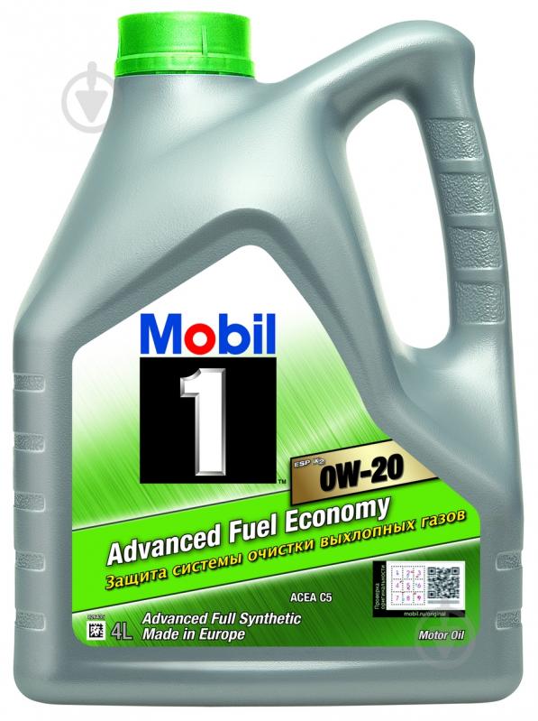 Моторное масло синтетическое Mobil 1 ESP X2 0W-20 4 л - фото 1