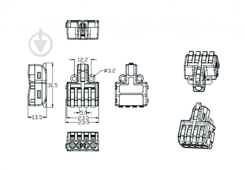 Клеммник соединительный Аско-Укрем DB-14 серый A0130010126 - фото 2 Клеммник соединительный Аско-Укрем DB-14 серый A0130010126 - фото 2