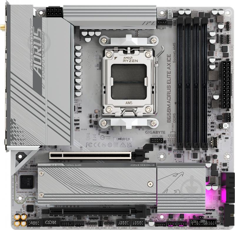 Материнская плата Gigabyte B650M A ELITE AXICE (Socket AM5, AMD B650, micro ATX) - фото 1