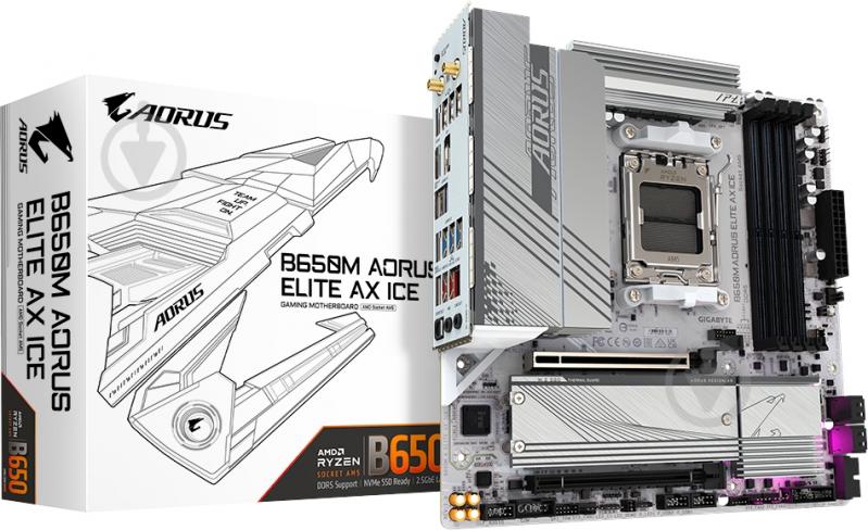 Материнская плата Gigabyte B650M A ELITE AXICE (Socket AM5, AMD B650, micro ATX) - фото 6