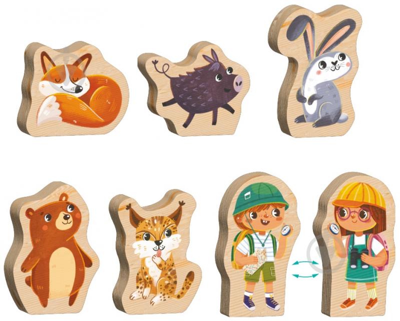 Пазл DoDo Хто живе в лісі? 16 елементів 300608 - фото 3 Пазл DoDo Хто живе в лісі? 16 елементів 300608 - фото 3