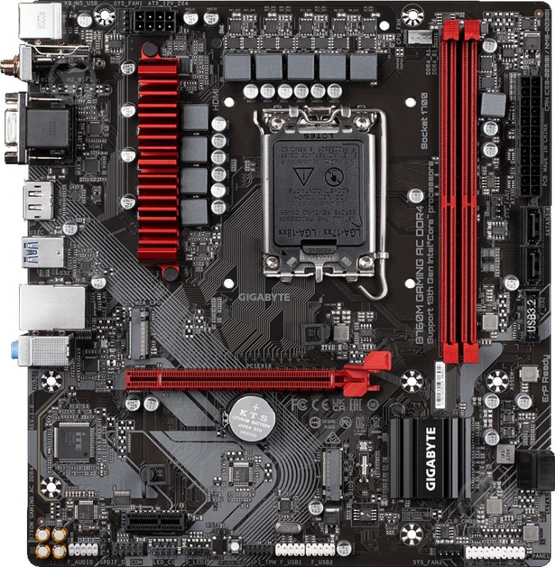 Материнская плата Gigabyte B760M GAMING AC DDR4 (Socket 1700, Intel B760, micro ATX) - фото 1