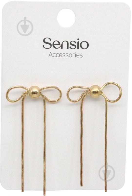 Серьги Sensio Ties пара медицинский сплав золотой - фото 2