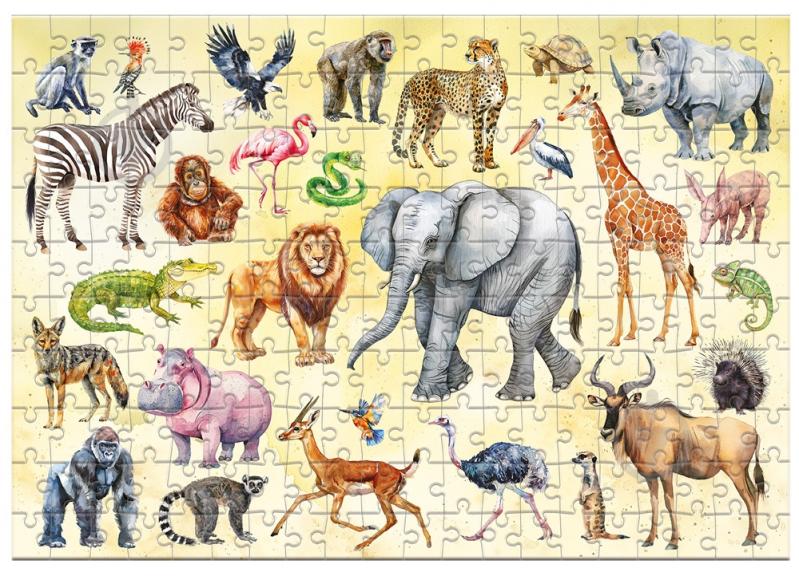 Пазл DoDo Монтессорі Тварини Сафарі, 200 елементів 300628 - фото 3 Пазл DoDo Монтессорі Тварини Сафарі, 200 елементів 300628 - фото 3