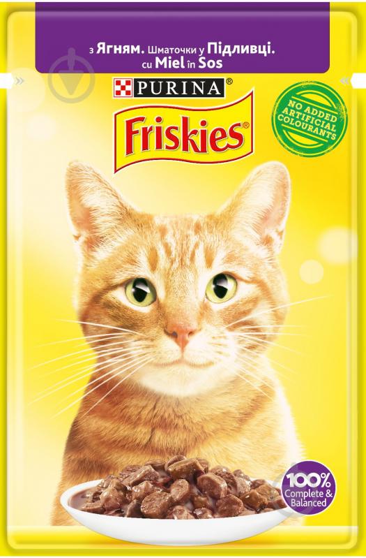 Корм Friskies с ягненком в подливке 85 г - фото 1