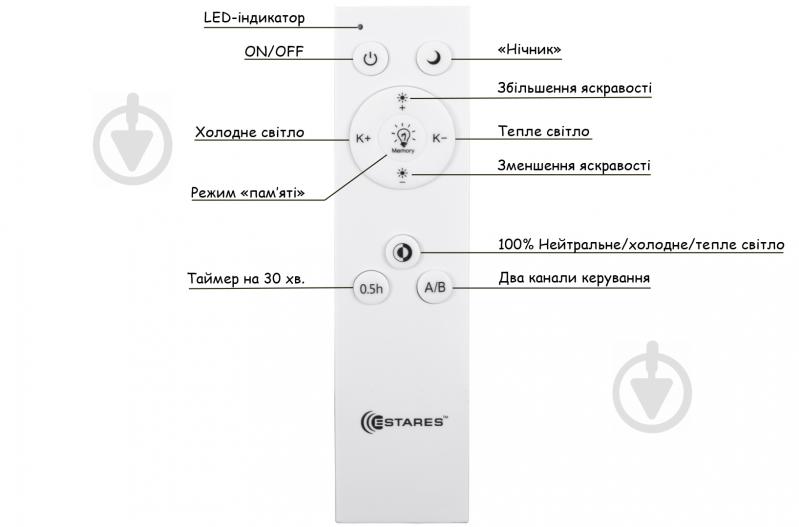 Светильник светодиодный Estares Saturn 100 Вт R 3000-6500 К с пультом ДУ - фото 11