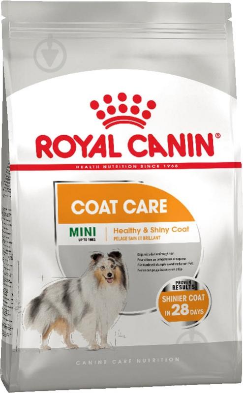 Корм сухий для дорослих собак для малих порід Royal Canin MINI COAT CARE (Міні Коат Кер), 3 кг 3 кг - фото 1