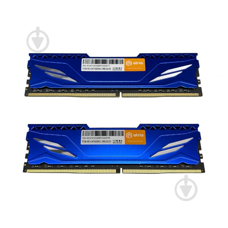 Оперативная память ATRIA DDR4 SDRAM 16 GB (2x8GB) 3200 MHz (UAT43200CL18BLK2/32) - фото 2