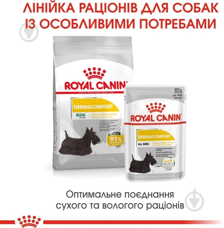 Корм сухой для взрослых собак для малых пород Royal Canin MINI DERMACOMFORT (Мини Дермакомфорт), 3 кг 3 кг - фото 6 Корм сухой для взрослых собак для малых пород Royal Canin MINI DERMACOMFORT (Мини Дермакомфорт), 3 кг 3 кг - фото 6