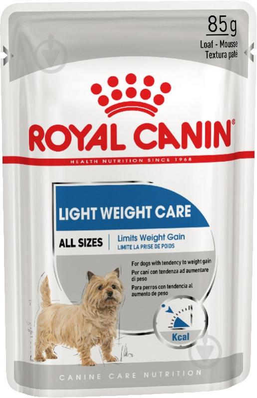 Корм влажный для взрослых собак для всех пород Royal Canin LIGHT WEIGHT CARE (Ол Сайзес Лайт Вейт Кер), пауч, 85 г 85 г - фото 1