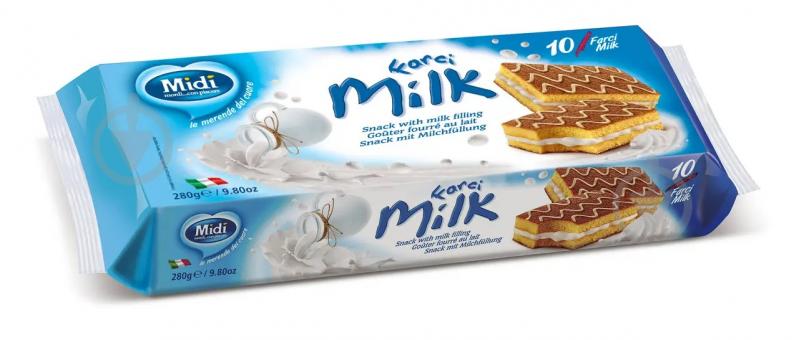 Пирожное бисквитное TM Midi FarciMilk с молочной начинкой 280 г - фото 1