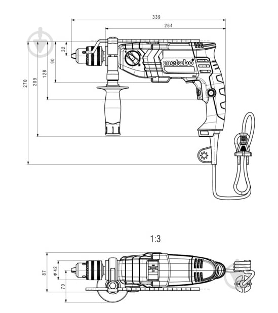 Дриль ударний Metabo SBE 800-2 601744000 - фото 4