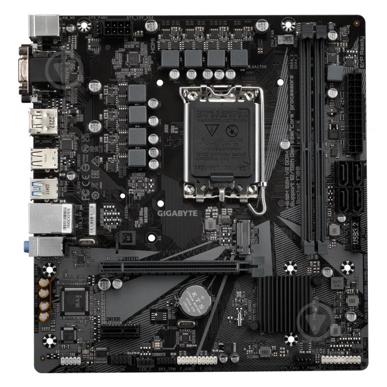 Материнская плата Gigabyte H610M S2H V2 (Socket 1700, Intel H610, micro ATX) - фото 1