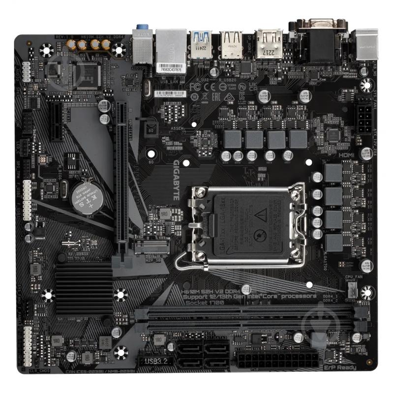 Материнская плата Gigabyte H610M S2H V2 (Socket 1700, Intel H610, micro ATX) - фото 4