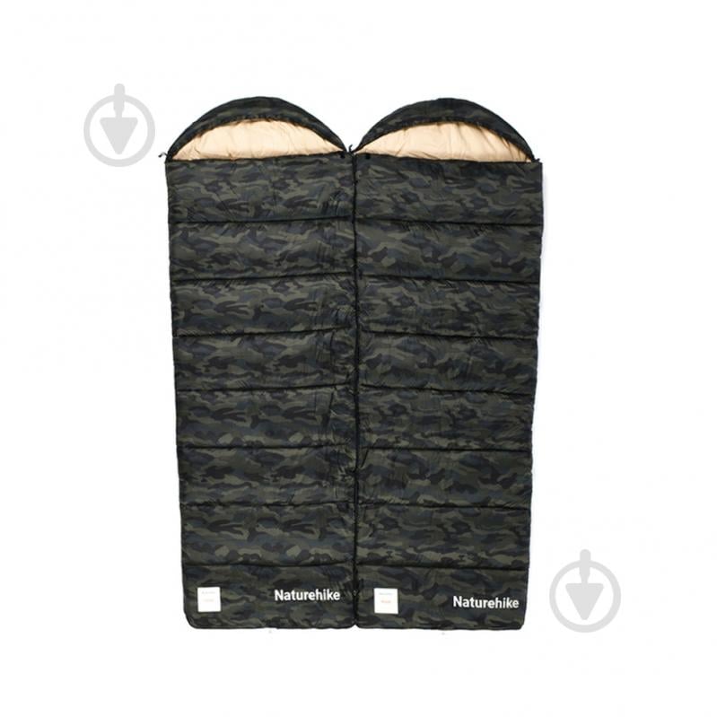 Спальний мішок Naturehike M320 CNK2350WS023, зелений камуфляж, правий (+1°C/+15°C) - фото 2 Спальний мішок Naturehike M320 CNK2350WS023, зелений камуфляж, правий (+1°C/+15°C) - фото 2