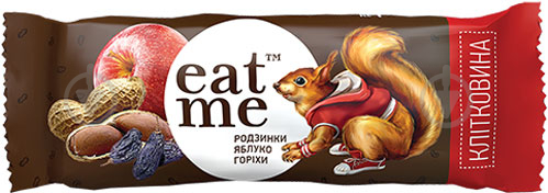 Батончик EatMe изюм-яблоки-орехи в черном шоколаде 30 г (4820100550207) - фото 1