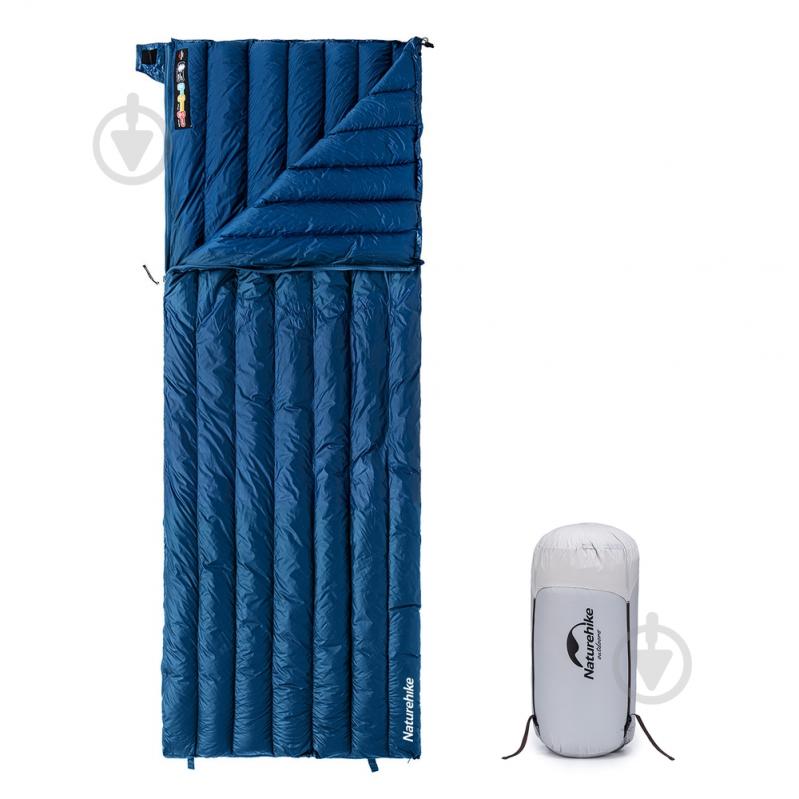 Спальний мішок Naturehike з натуральним пухом CWM295 CNK2300SD013, блакитний (+11°C/-8°C) - фото 1 Спальний мішок Naturehike з натуральним пухом CWM295 CNK2300SD013, блакитний (+11°C/-8°C) - фото 1