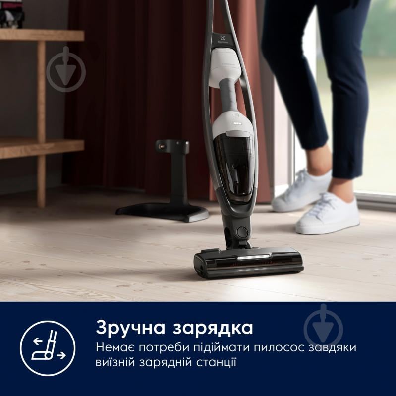 Пылесос аккумуляторный Electrolux ES62HB25UV 600 black/white - фото 5