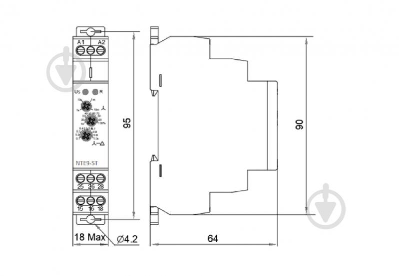 Многофункциональное реле времени Аско-Укрем NTE9-ST - фото 5