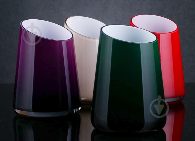 Ваза стеклянная топазовая Maestro 14,5x20,5 см Wrzesniak Glassworks - фото 2 Ваза стеклянная топазовая Maestro 14,5x20,5 см Wrzesniak Glassworks - фото 2