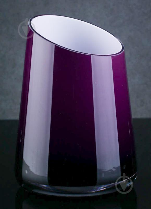 Ваза стеклянная Wrzesniak Glassworks Maestro 14,5x20,5 см 20,5 см сливовая - фото 1