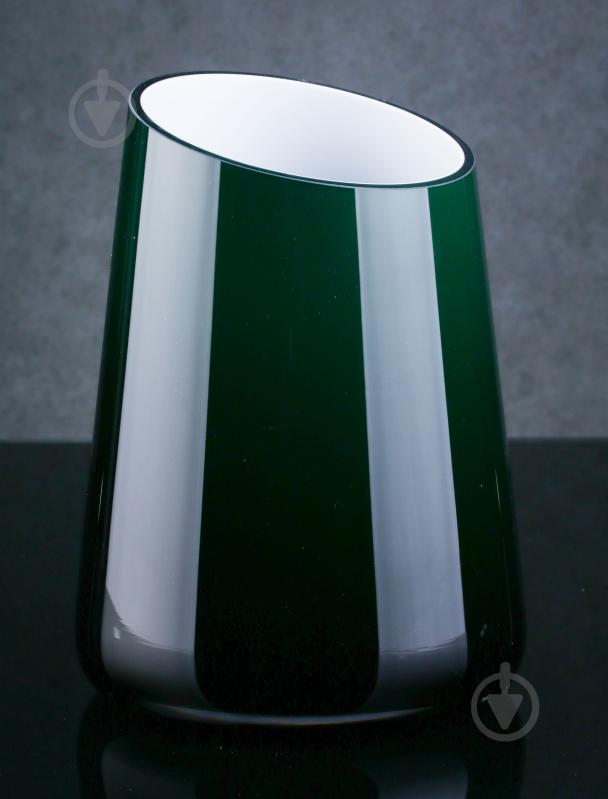 Ваза Wrzesniak Glassworks Maestro 14,5x20,5 см темно-зеленый 20,5 см - фото 1