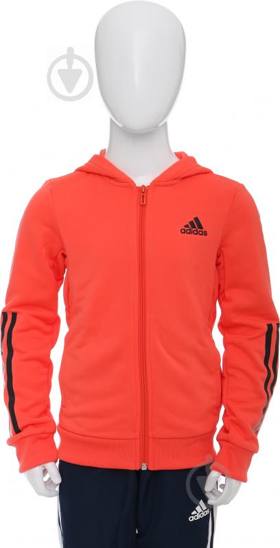 Толстовка Adidas YG TR FZ HD CE6141 коралловый - фото 1