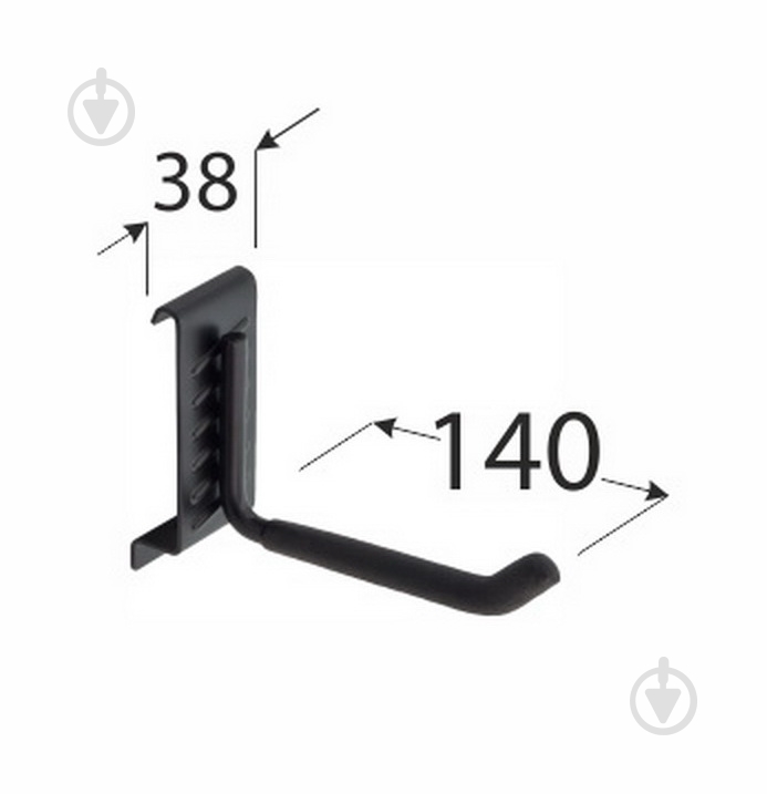 Крюк гаражный SGH9 140х38 мм - фото 2