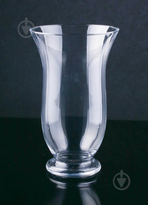 Ваза стеклянная 15х25 см 25 см прозрачная - фото 1