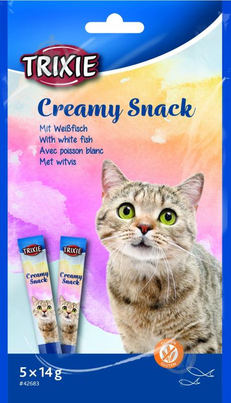 Лакомство Trixie Creamy Snacks для кошек из белой рыбы 5 шт. х 14 г - фото 1
