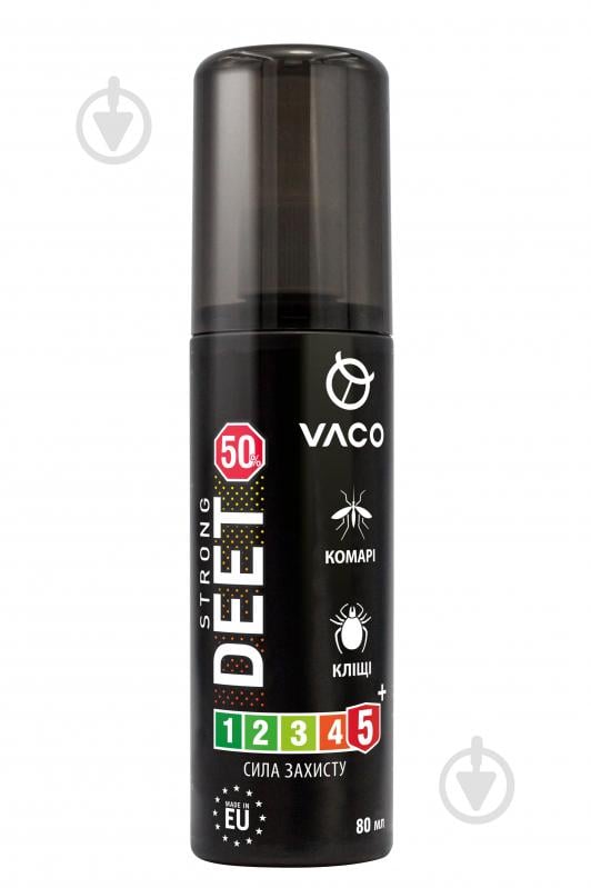 Спрей VACO Strong від комарів, кліщів і мошок Deet 50% 80мл - фото 1