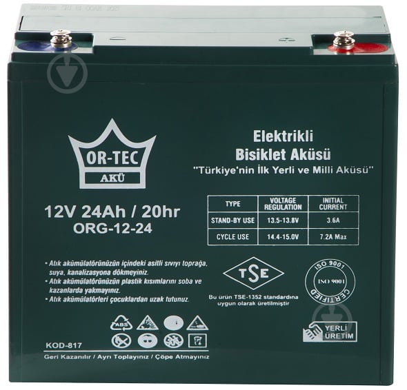 Батарея аккумуляторная для ИБП OR-TEC OR-TEC Re GEL 12V 24 AH - фото 1