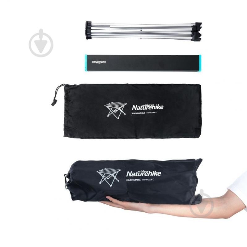 Стол раскладной Naturehike туристический NH19Z008-Z, алюминий, Размер S, черный - фото 3