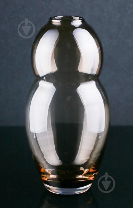 Ваза стеклянная 15х30 см 30 см янтарная - фото 1