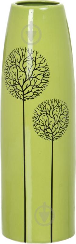 Ваза керамічна Eterna 38х13 см 38 см зелена - фото 1
