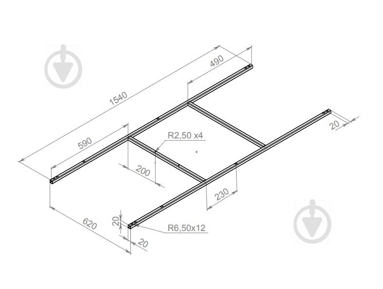 Каркас для ванны AM.PM 160х70 см Spirit W72UA-160-070W-R - фото 3