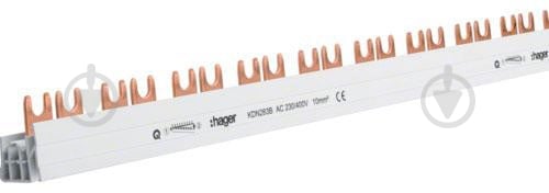 Шина з’єднувальна Hager 2-полюсная на 12 модулей KDN263A - фото 1