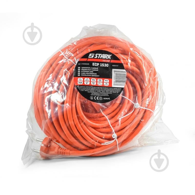 Удлинитель Stark ECP 1530 с заземлением 1 гн. красный 30 м - фото 2 Удлинитель Stark ECP 1530 с заземлением 1 гн. красный 30 м - фото 2