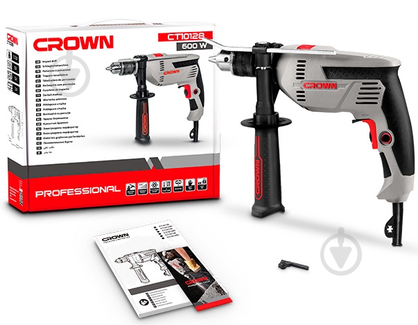 Дрель ударная Crown CT10129 - фото 8