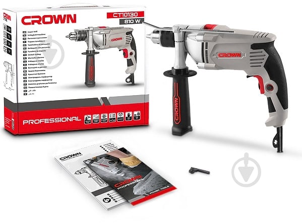 Дриль ударний Crown CT10130 - фото 8