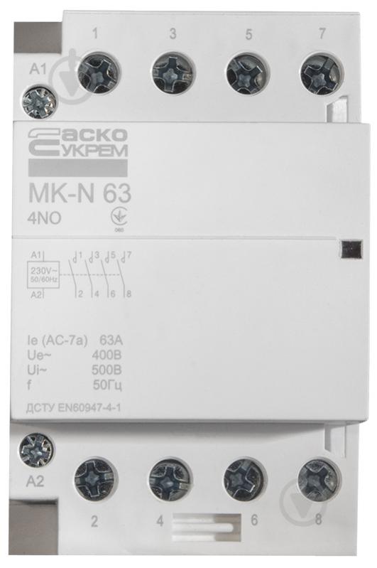 Контактор Аско-Укрем MK-N 4P 63A 4NO 220V A0040030034 - фото 1