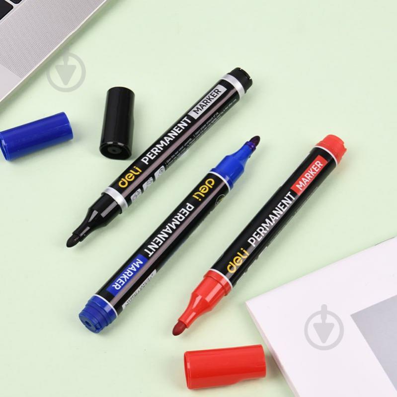 Маркер перманентний Deli 1,8мм 10 шт/уп. DL-JH02-E1 - фото 2 Маркер перманентний Deli 1,8мм 10 шт/уп. DL-JH02-E1 - фото 2