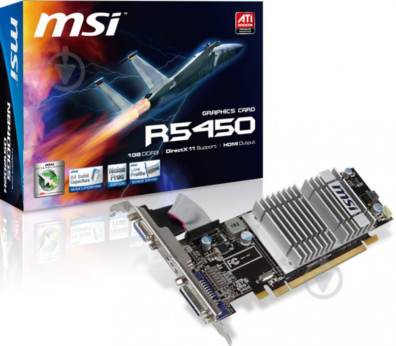 Відеокарта MSI Radeon HD5450 1GB GDDR3 64bit (R5450-MD1GD3H/LP) - фото 5