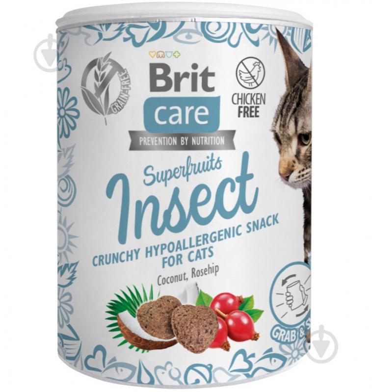 Ласощі Brit Care Snack Superfruits Insect комахи 100 г - фото 1 Ласощі Brit Care Snack Superfruits Insect комахи 100 г - фото 1