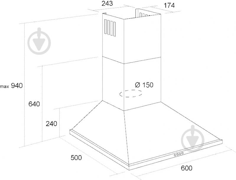 ВИТРИНА! Вытяжка Pyramida KH 60 (1000) WH - фото 6 ВИТРИНА! Вытяжка Pyramida KH 60 (1000) WH - фото 6