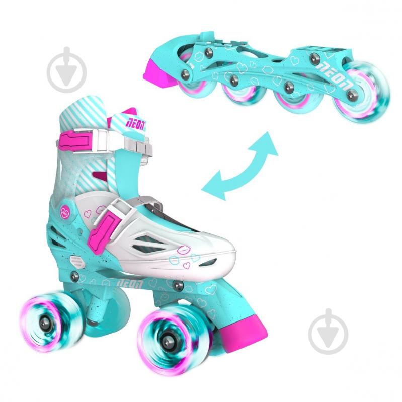 Роликові ковзани Neon Combo Skates NT10T4 р. 34-37 бірюзовий - фото 3