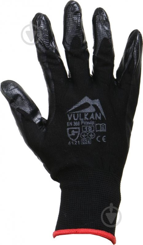 Перчатки Vulkan вампирки черные с покрытием латекс XL (10) 70482 - фото 3